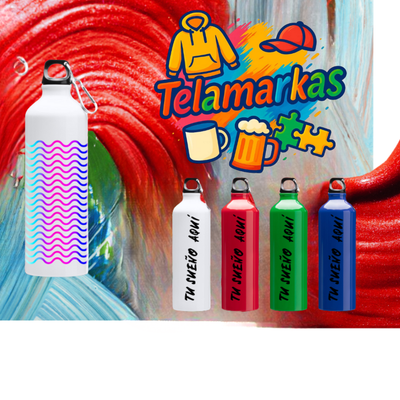 Botella Metálica Personalizable con Mosquetón